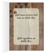 Aangepaste hond Memorial Rustic Wood Kijk uit naar (Binnen (Rechts))
