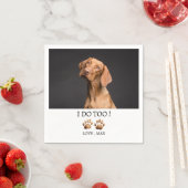 Aangepaste hond of huisdier bruiloft servet (Insitu)