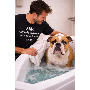 Aangepaste Hond – Olympisch Zwemmer Dramakoningin/ T-shirt