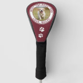Aangepaste hond Pap Beste Rode Foto Golfheadcover (Voorkant)