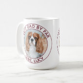 Aangepaste hond papa rood wit foto koffiemok (Voorkant links)