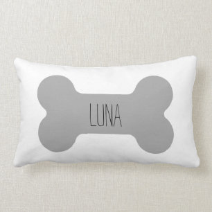 Aangepaste hond Pillow, hond Bone Pillow, White Kussen
