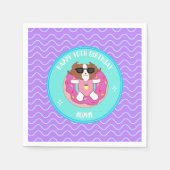 Aangepaste hond Pool Party Napkins Servet (Voorkant)