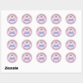 Aangepaste hond ronde sticker (Vel)