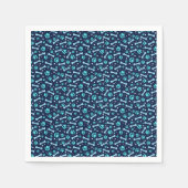 Aangepaste Hond Verjaardag Blauwe Poot Print Puppy Servet (Voorkant)