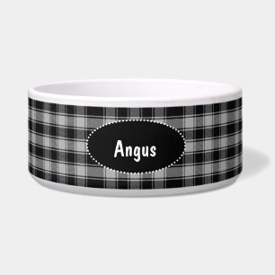 Aangepaste hond voor zwart-wit en wit voerbakje