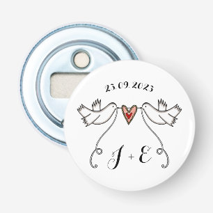 Aangepaste honden bruiloft flesopening voorvechter button flesopener