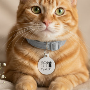 Aangepaste honden- en kattenpenning Ik ben verlo Huisdierpenning