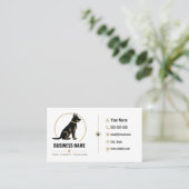 Aangepaste honden trainer visitekaartje met QR-cod (Staand voorkant)