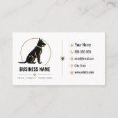 Aangepaste honden trainer visitekaartje met QR-cod (Voorkant)