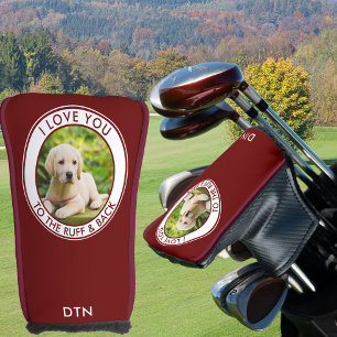 Aangepaste hondenfoto Liefde tot aan de Ruff & ter Golfheadcover