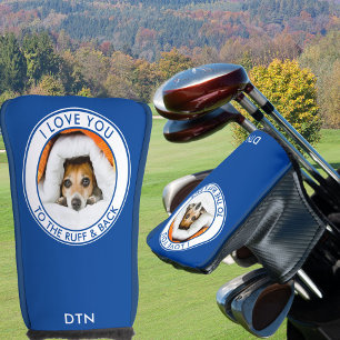 Aangepaste hondenfoto Liefde voor jou tot aan de R Golfheadcover