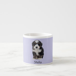 Aangepaste hondenfoto - Misty Lila met Pet Name - Espresso Kop