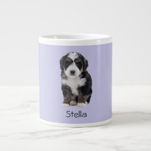 Aangepaste hondenfoto - Misty Lila met Pet Name - Extra Grote Beker