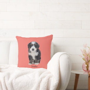 Aangepaste hondenfoto - Sunset Coral met huisdiern Kussen
