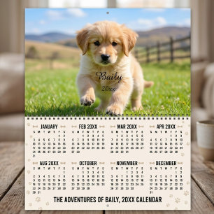 Aangepaste hondenfotokalender Persoonlijk huisdier Kalender