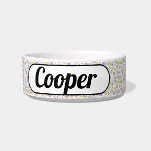Aangepaste Hondenkom met Paw Prints - Cooper's Naa Voerbakje