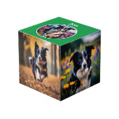 Aangepaste Hondenliefhebber Gift Groene Naam Multi Kubus (Voorkant hoekig)