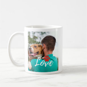 Aangepaste Hondenliefhebber Pet foto van LOVE Pw a Koffiemok