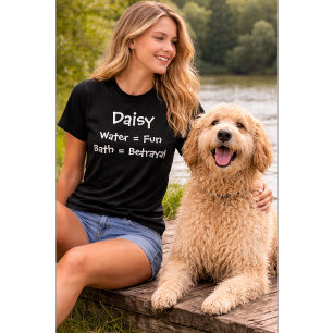 Aangepaste Hondenliefhebber Waterpret Bad Verraa T-shirt