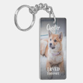 Aangepaste hondennaam Afbeelding Love Paw Quote Te Sleutelhanger (Voorkant Links)