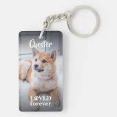Aangepaste hondennaam Afbeelding Love Paw Quote Te Sleutelhanger (achterkant)