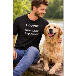 Aangepaste hondliefhebber citaat Waterliefhebber T-shirt