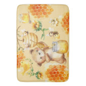 Aangepaste Honing Beer Bijen Badmat (Voorkant Verticaal)