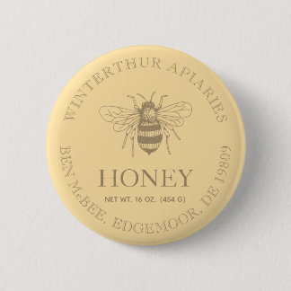 Aangepaste honing zakelijke promotie ronde button 5,7 cm