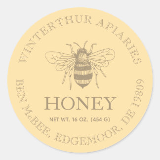 Aangepaste honing zakelijke promotie ronde sticker