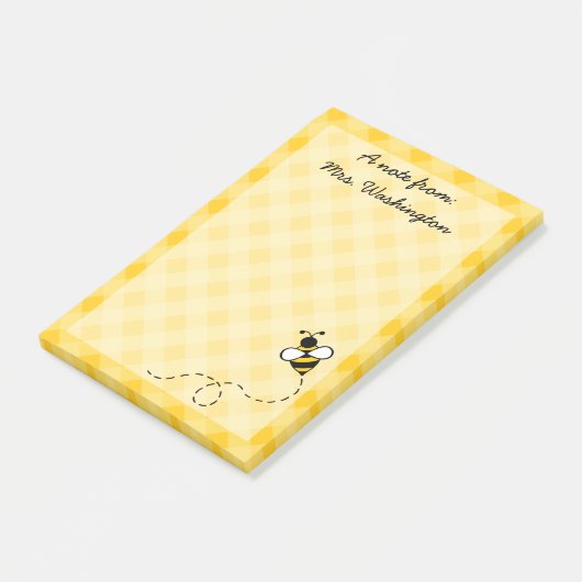 Aangepaste honingbijenleraar Post IT Notes Gift (Schuin)