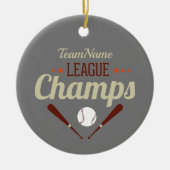 Aangepaste honkbalkampioenen keramisch ornament (Voorkant)