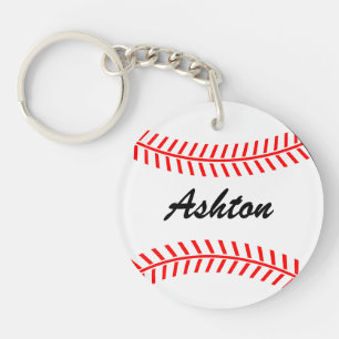 Aangepaste honkbalketens met aangepaste naam sleutelhanger