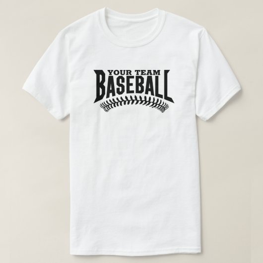 Aangepaste honkbalteamnaam t-shirt (Design voorkant)