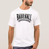 Aangepaste honkbalteamnaam t-shirt (Voorkant)