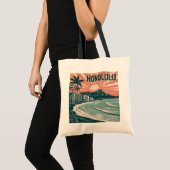 Aangepaste Honolulu Waikiki Diamond Head Retro Rei Tote Bag (Voorkant (product))