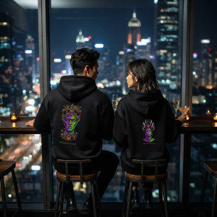 Aangepaste hoodie dames neon gotische Halloween