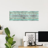 Aangepaste hoogte en lengte van het kustdecor poster (Thuiskantoor)
