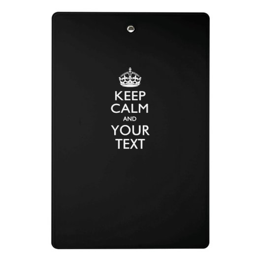 Aangepaste HOP CALM en Jouw tekst Mini Klembord (Achterkant)