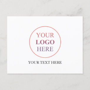 Aangepaste horizontale Logo – geen minimale bestel Uitnodiging Briefkaart