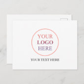 Aangepaste horizontale Logo – geen minimale bestel Uitnodiging Briefkaart (Voorkant / Achterkant)