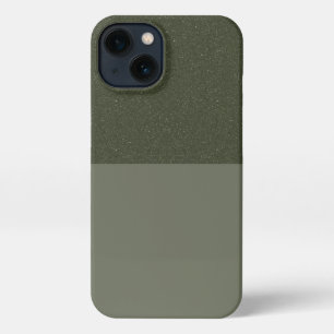 Aangepaste Horizontale Split Moss Groene iPhone 13 Hoesje