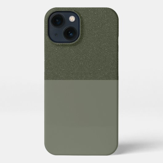 Aangepaste Horizontale Split Moss Groene iPhone 13 Hoesje (Achterkant)