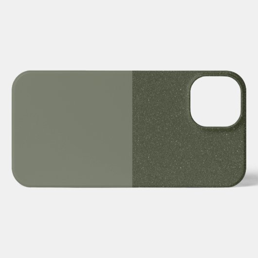 Aangepaste Horizontale Split Moss Groene iPhone 13 iPhone Hoesje (Achterkant horizontaal)