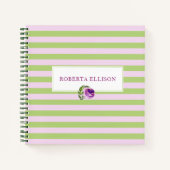 Aangepaste horizontale strepen voor elastische pas notitieboek (Voorkant)