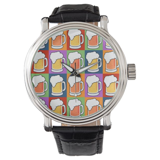 Aangepaste horloges voor BEER Pop Art (Voorkant)