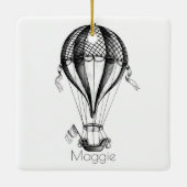 Aangepaste hot-luchtballon keramisch ornament (Achterkant)