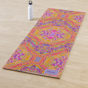 Aangepaste Hot Pink Magische Vloerkleed/ Plaid Wat Yogamat