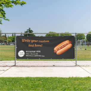 Aangepaste Hotdog Fastfood Restaurant of Diner Spandoek