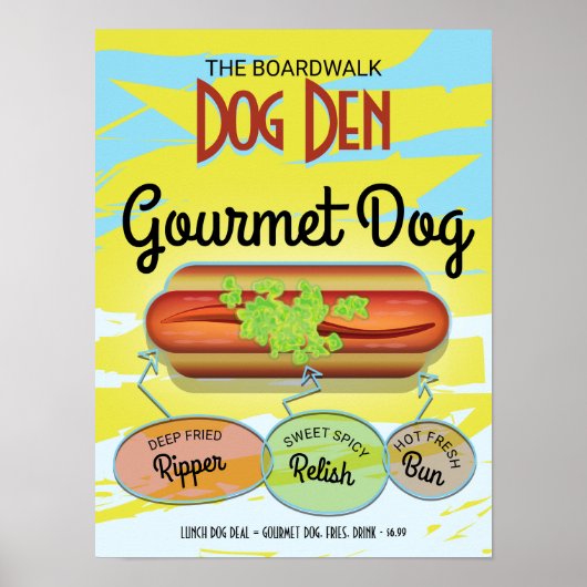 Aangepaste hotdog poster (Voorkant)